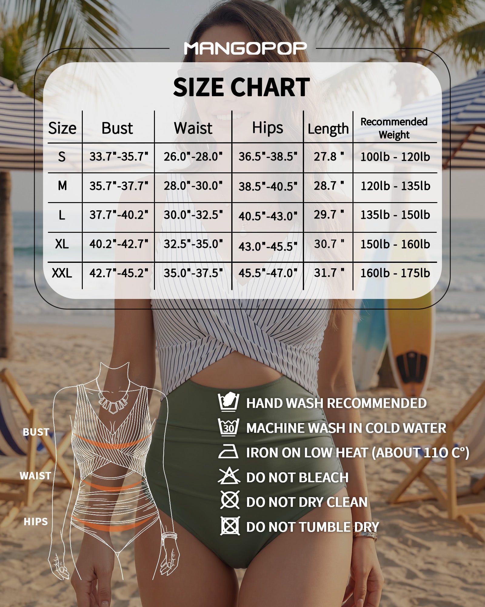 MANGOPOP Women's One Piece Swimsuits Tummy Control Cutout High Waisted Bathing Suits Tie Back Swim Suits 2026 Beach Clothes
