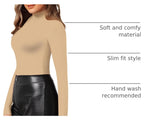 MANGOPOP Mock Neck Slim-Fit Top - Mocha