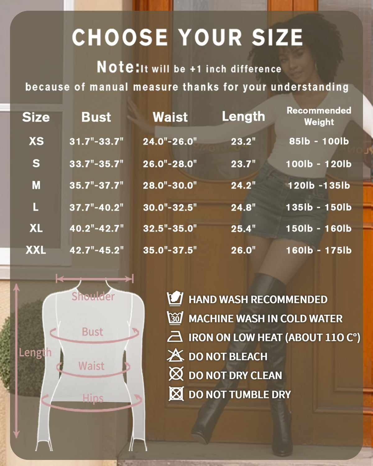 MANGOPOP Deep V-Neck Long-Sleeve Slim Fitted Top - Fern
