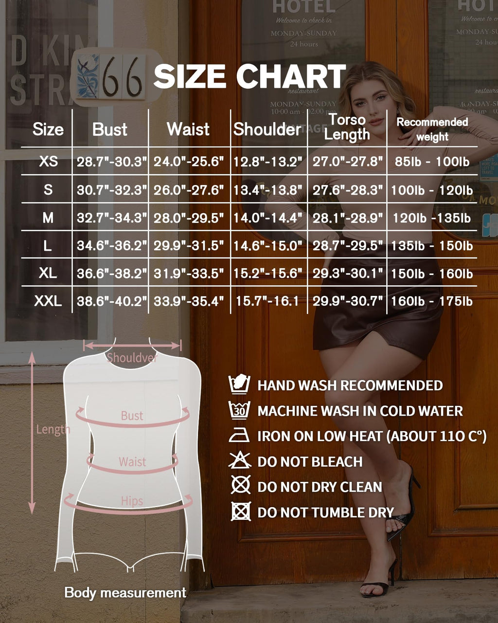 MANGOPOP Scoop Neck Long-Sleeve Slim-Fit Top - Light Camel