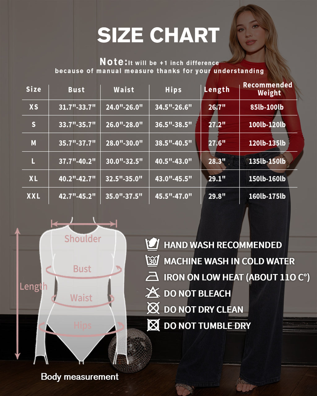 MANGOPOP Mock Neck Mesh Long-Sleeve Ruched Sheer Bodysuit Long Sleeve Red