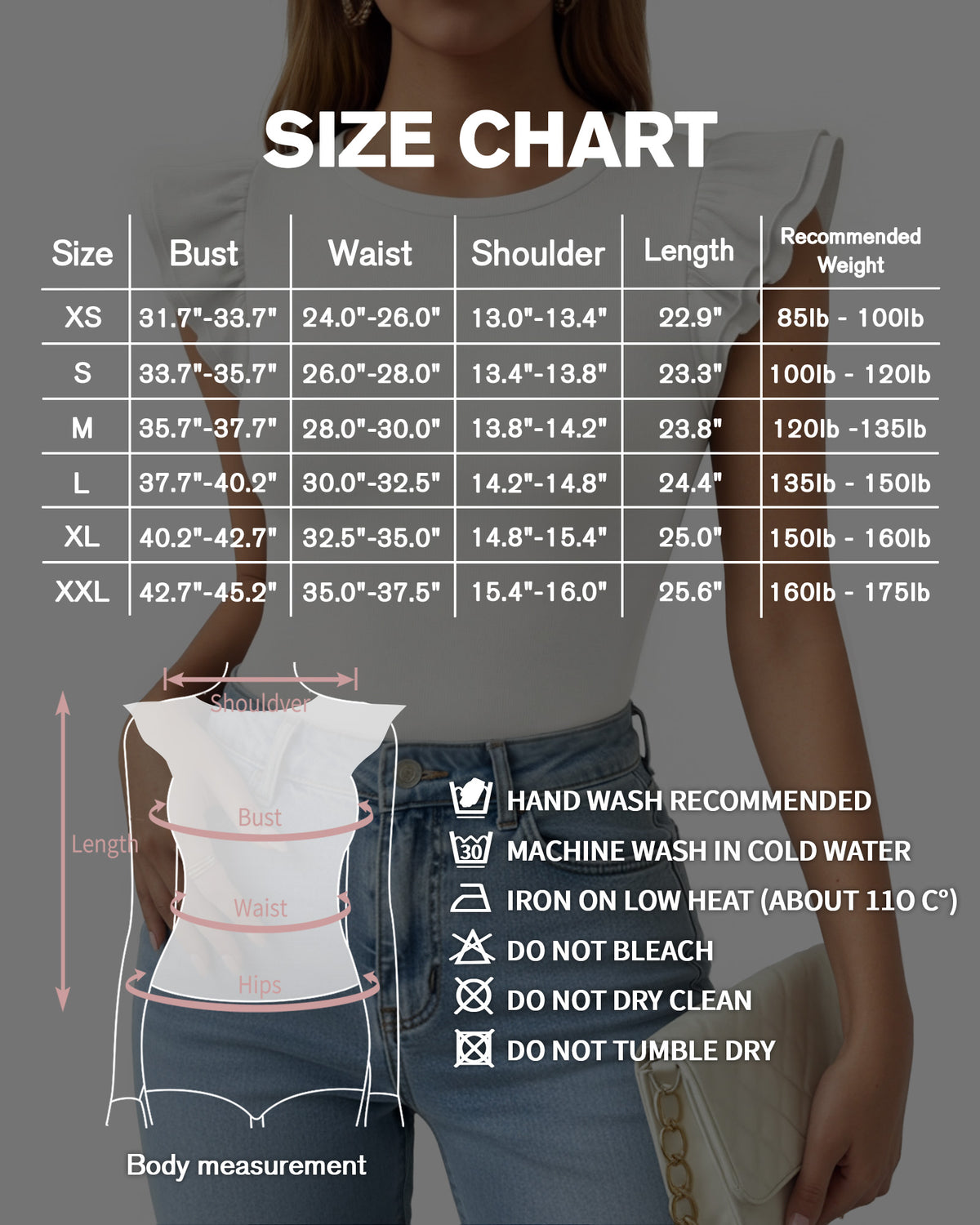 MANGOPOP Crew Neck Ruffle Sleeveless Spring Blouse White