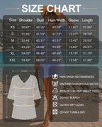 MANGOPOP Crochet V-Neck Swim Cover-Up Sea Blue