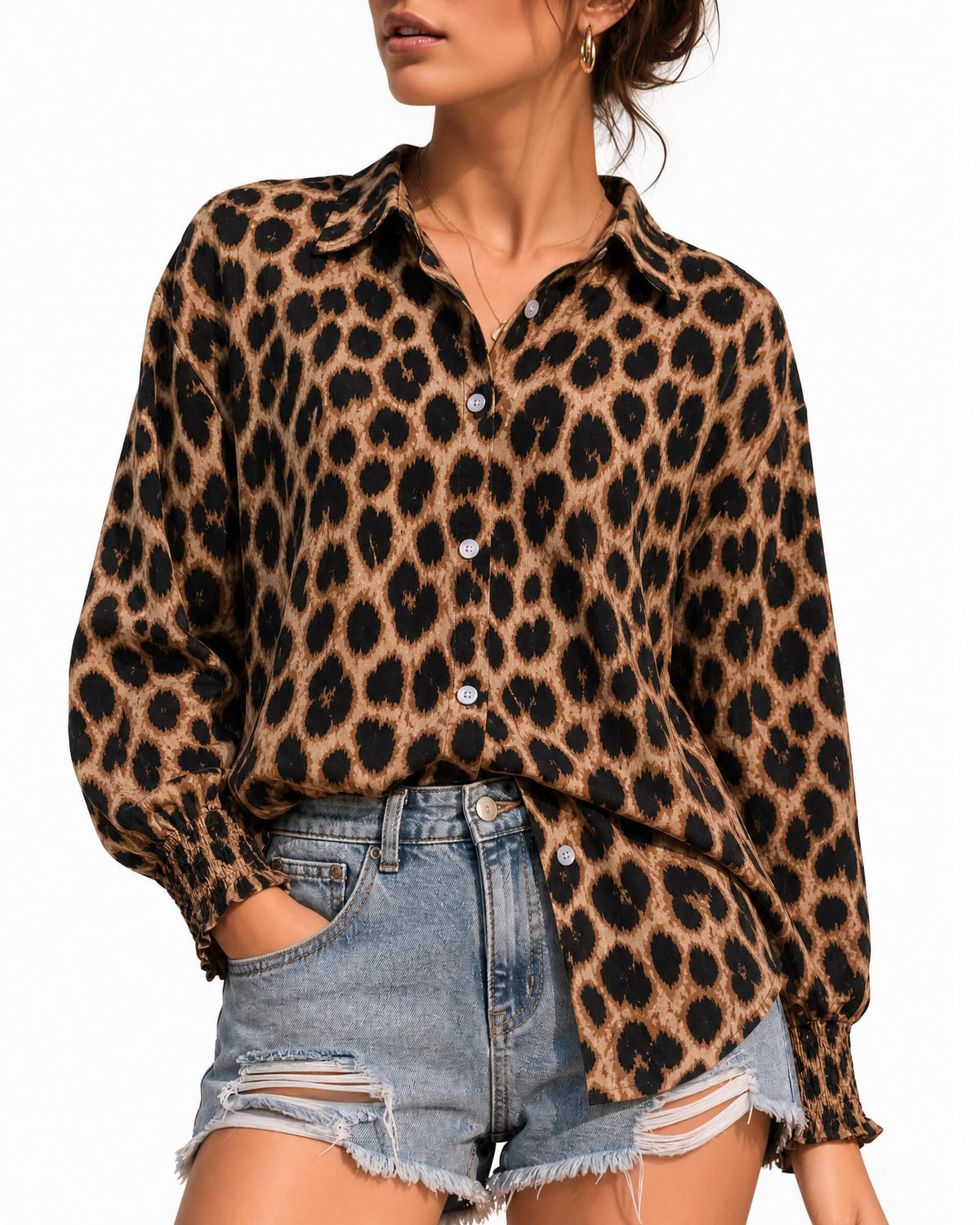 MANGOPOP Womens Floral Blouses Dressy Casual V Neck Button Down Shirts 2026 Boho Tops Fashion Clothing