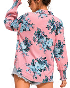 MANGOPOP Womens Floral Blouses Dressy Casual V Neck Button Down Shirts 2026 Boho Tops Fashion Clothing