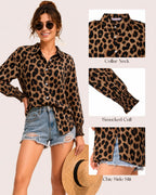 MANGOPOP Womens Floral Blouses Dressy Casual V Neck Button Down Shirts 2026 Boho Tops Fashion Clothing