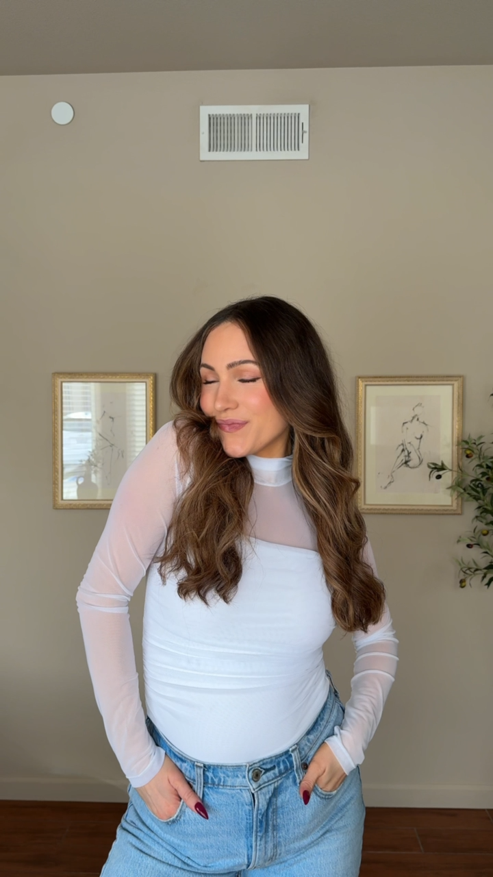 Mesh Ruched Bodysuit